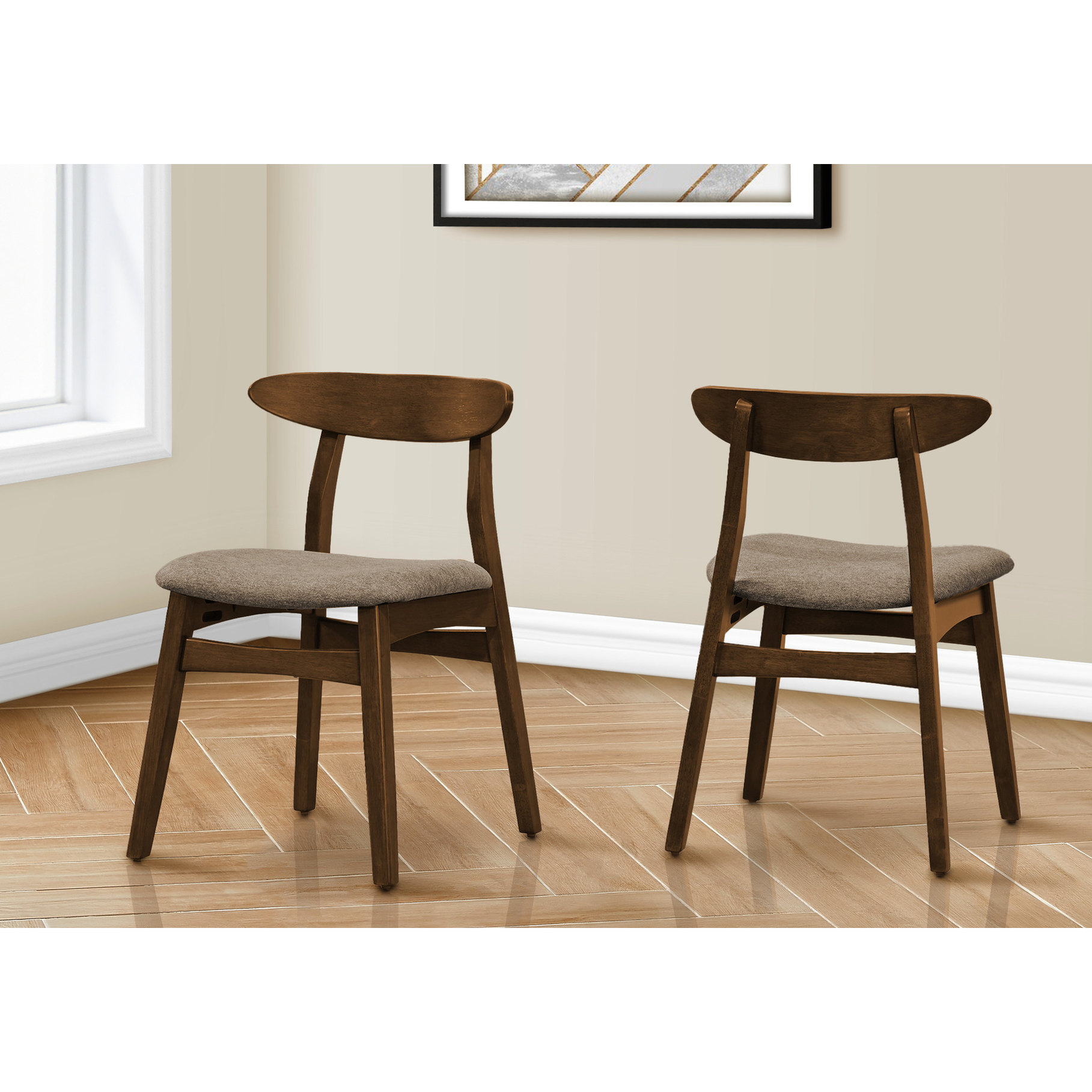 Regular Kitchen Chair Curved Solid Back/Kitchen Seating/Soft Upholstered Dining Chairs Set ...