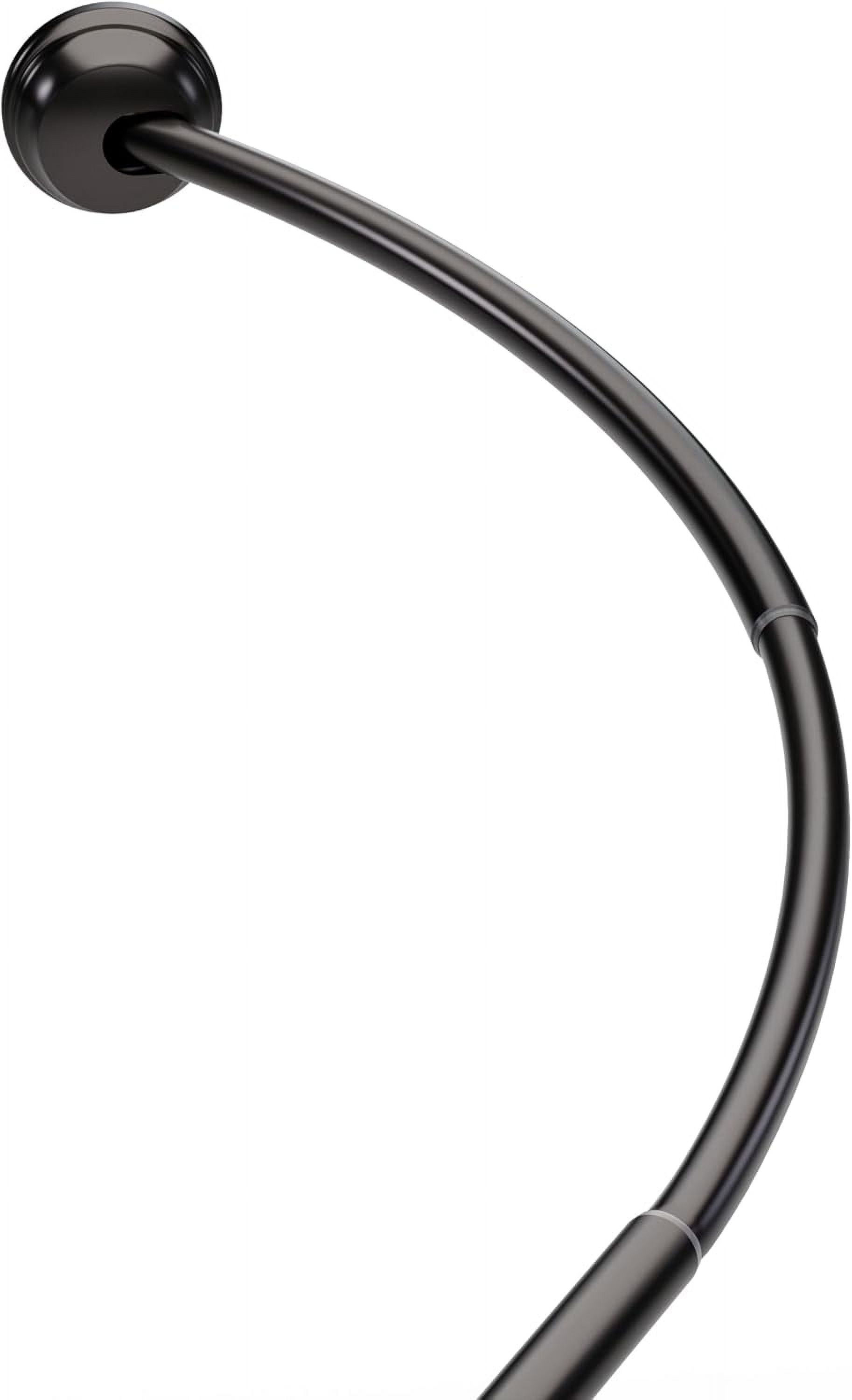 Curved Tension Shower Curtain Rod, Rustproof, Bronze, 50 to 72 Inches ...