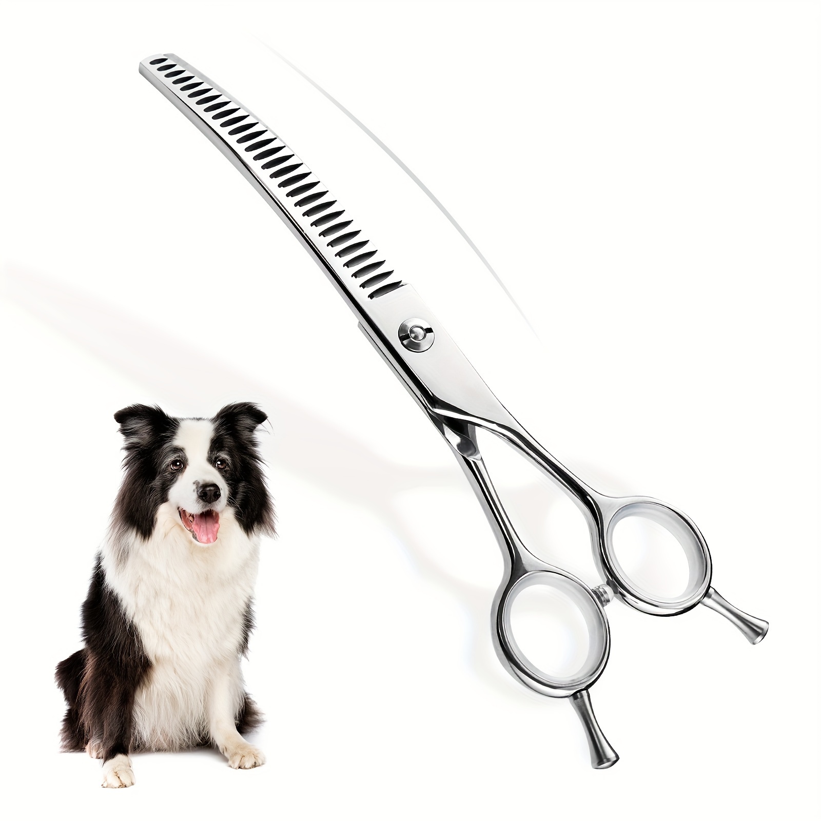 Curved Thinning Shears For Dogs, 7 Inch Professional Blender Thinning