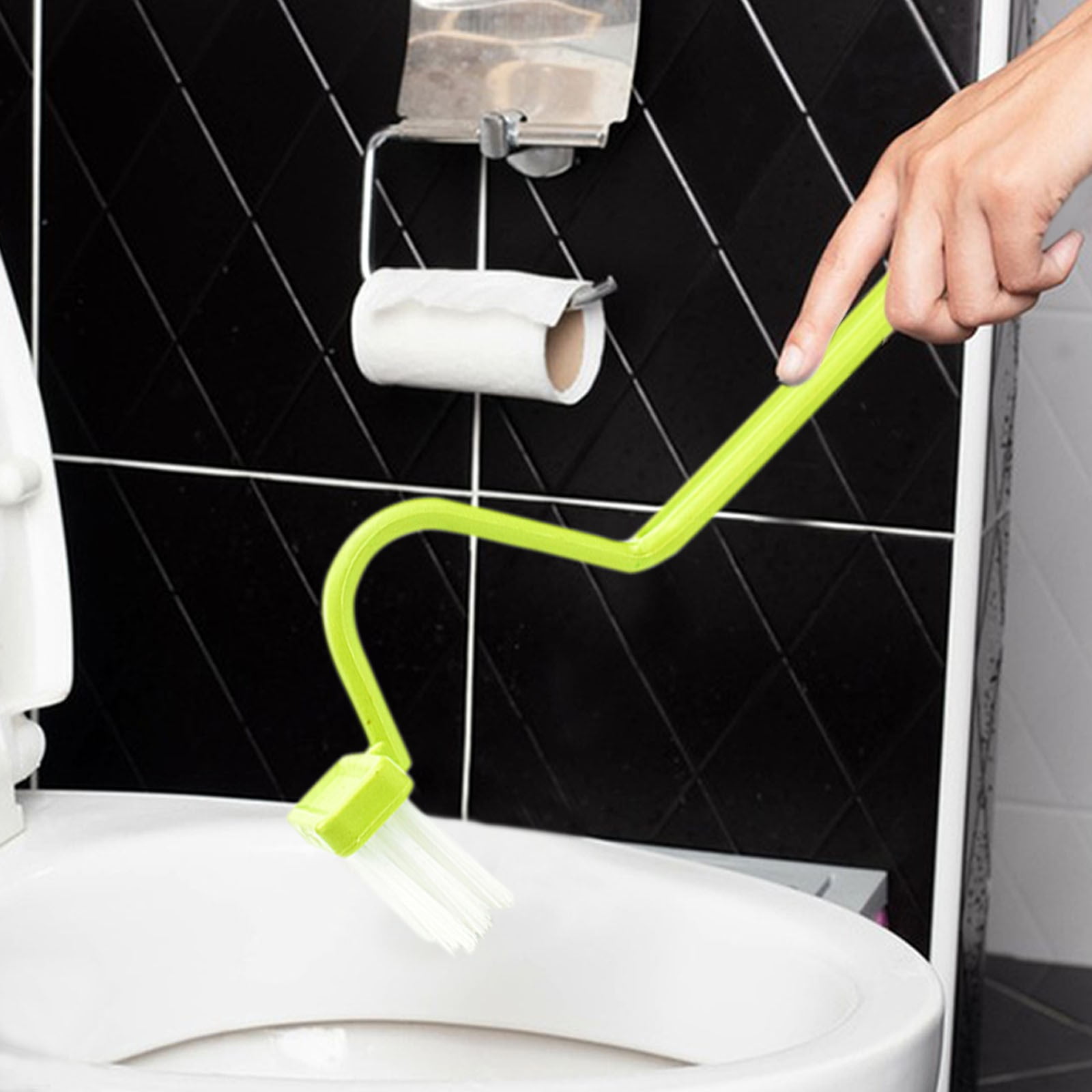 Curved Toilet Bowl Brush Plastic Toilet Cleaning Brush with Curved ...