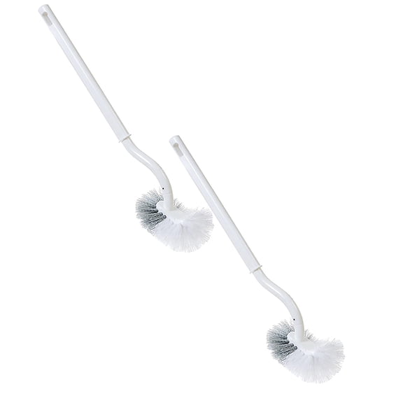 Curved Toilet Brush for Bathroom - Small Size, Durable Under Rim Cleaning Brush, Easy to Store, Deep Cleaning for Household