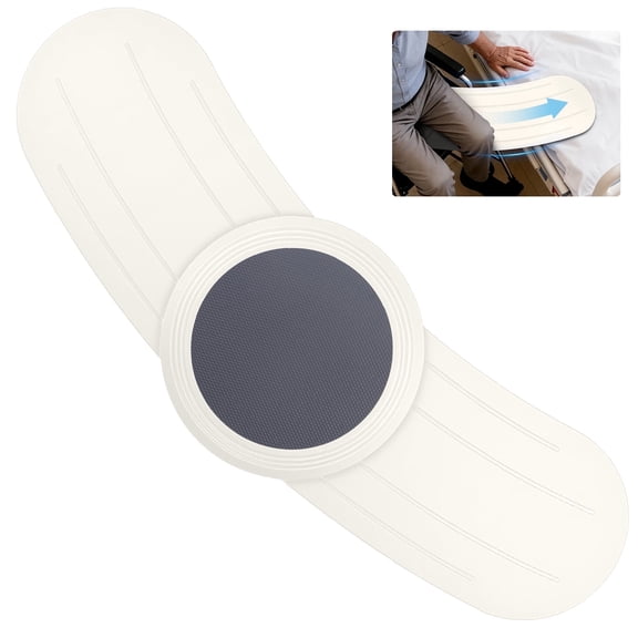 Curved Transfer Board with Track Pulley Turntable, Smooth Sliding Transfer for Wheelchair, Bed, Car & Chair, Heavy-Duty 400 lb Capacity