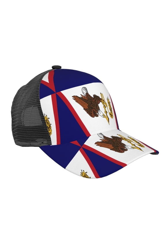 Curved Trucker Hat America Samoa Flag Adjustable Mesh Back Baseball Snapback Cap For Men