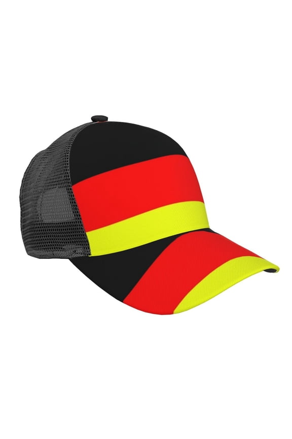 Curved Trucker Hat German Flag Germany Adjustable Mesh Back Baseball Snapback Cap For Men
