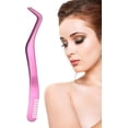 thumbnail image 1 of Curved Tweezers for Lashes | Stainless Steel Eyelash Extension Tweezer,Lash Tweezers for Eyelash Clusters with Comb, Eyelash Extension Tools for Women and Girls, 1 of 5