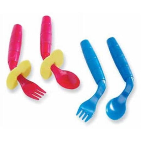 Curved Utensil Set EasieEaters - Item Number 920686EA - Right Handed with Shield - 1 Each / Each
