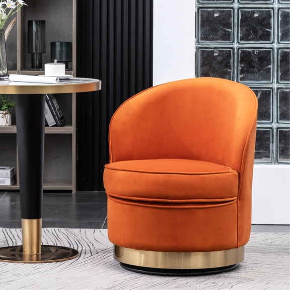 Curved Velvet Chair | Rotating Ability | Art Studio + Creative Seating