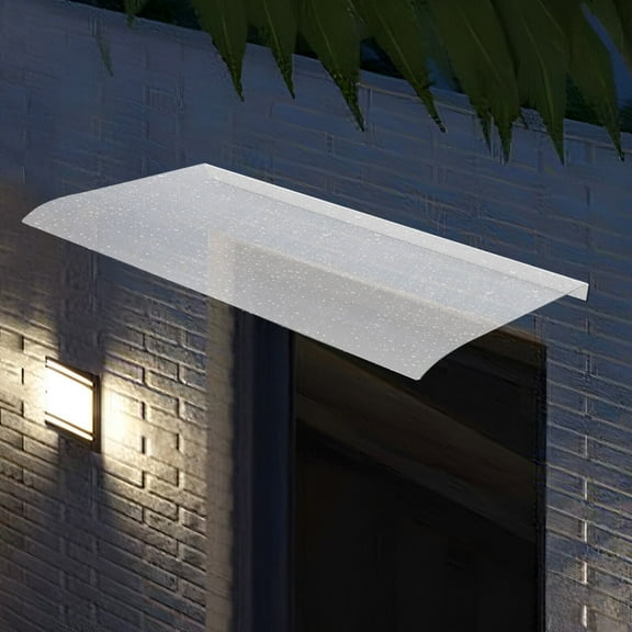 Curved Window Awning-Invisible Outdoor Front Door Overhang Canopy Clear 120*48.7cm