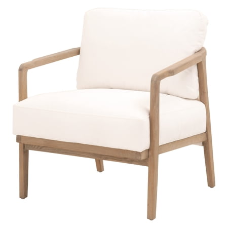 Curved Wooden Frame Club Chair with Interwoven Rope Design Back, Brown- Saltoro Sherpi