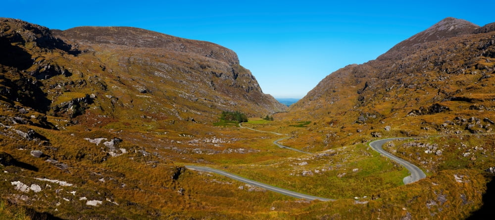 Curved road on a hill Gap of Dunlop Killarney National Park Killarney County Kerry Republic of Ireland Canvas Art - Panoramic Images (27 x 9)