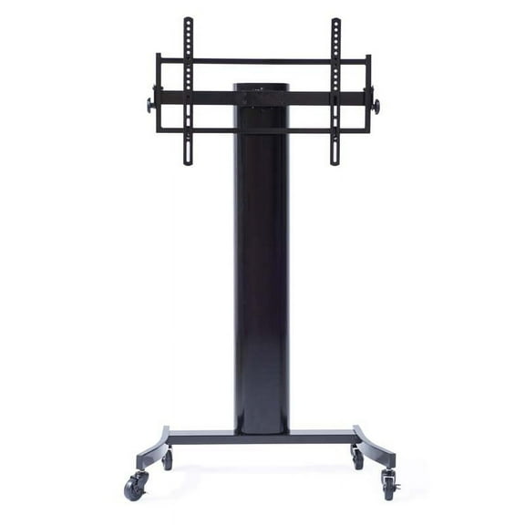 Curved wood flat panel TV stand/TV cart with mount for 40 - 70 Inch TV, Black