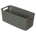 thumbnail image 1 of Curver Jute Narrow Gray Plastic Decorative Storage Basket, 13.6 in x 6.7 in x 5.7 in, 1 of 7