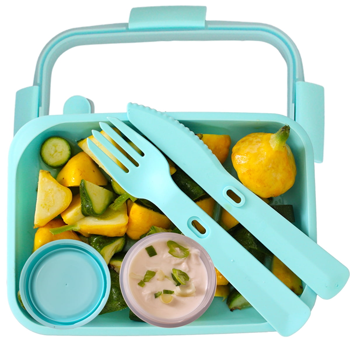 War-Prep Gym Meal Prep Lunch Box with Cutlery - Multi Tiered Lunch