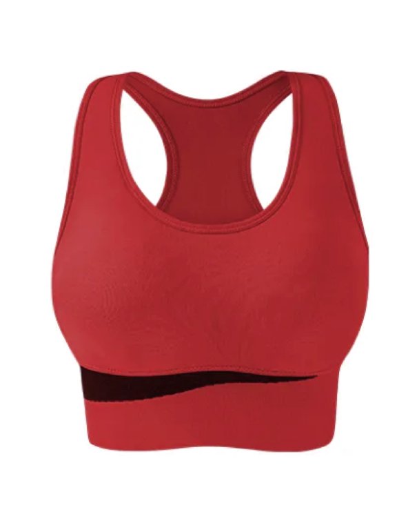 Sports bras,Bra Womens Sports Bra, Racerback Low Impact Workout Bra, 81% Polyamide & 19% Stretch Athletic Bra for Yoga, Pilates, Gym, Fitness, Lounge and Everyday Wear - L