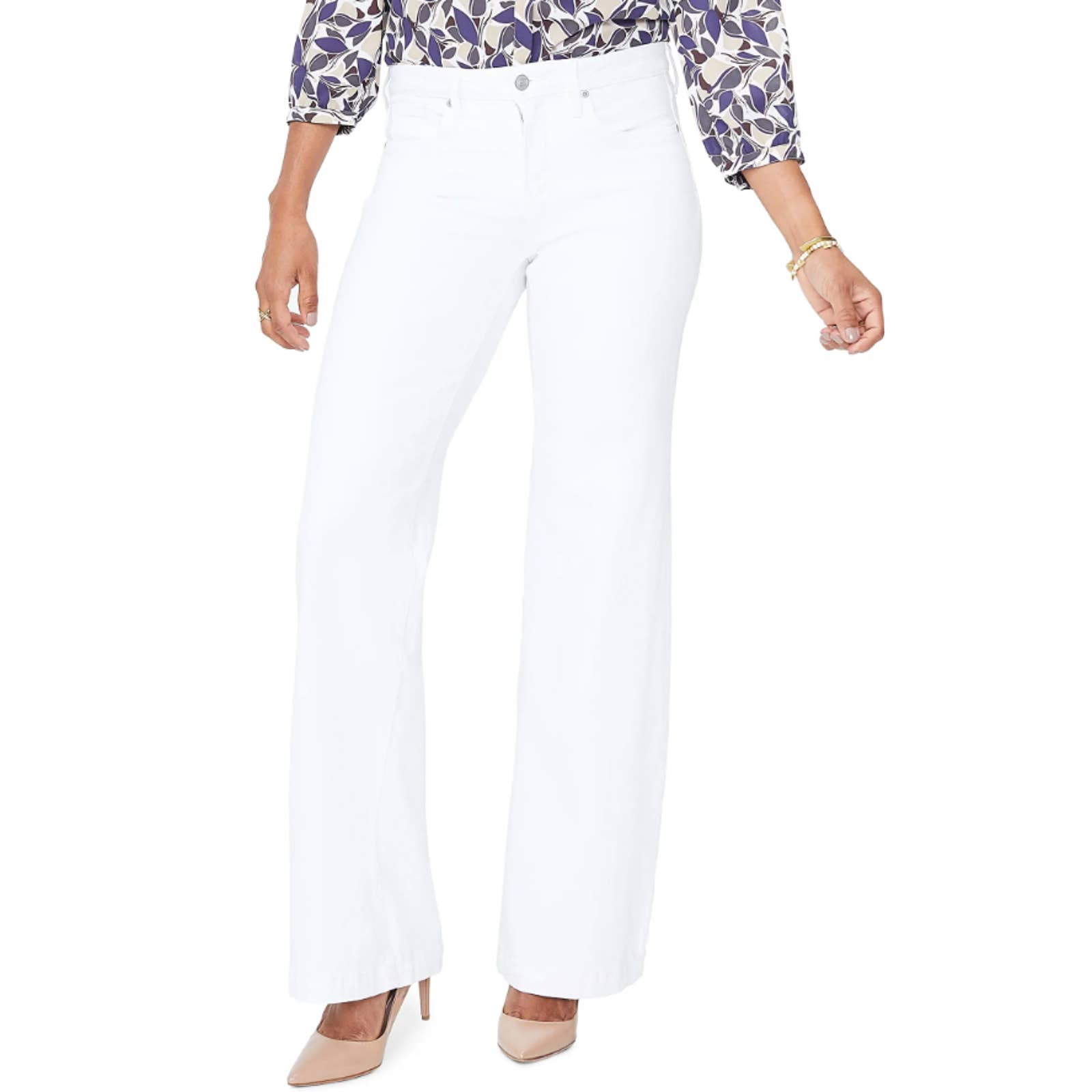 Curves 360 by NYDJ Wide Leg Linen Blend Pants Size 8 Walmart