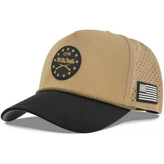 Curves & Clubs USA Golf Rope Hat – American Flag Golf Cap, Performance Hat – Adjustable, Breathable