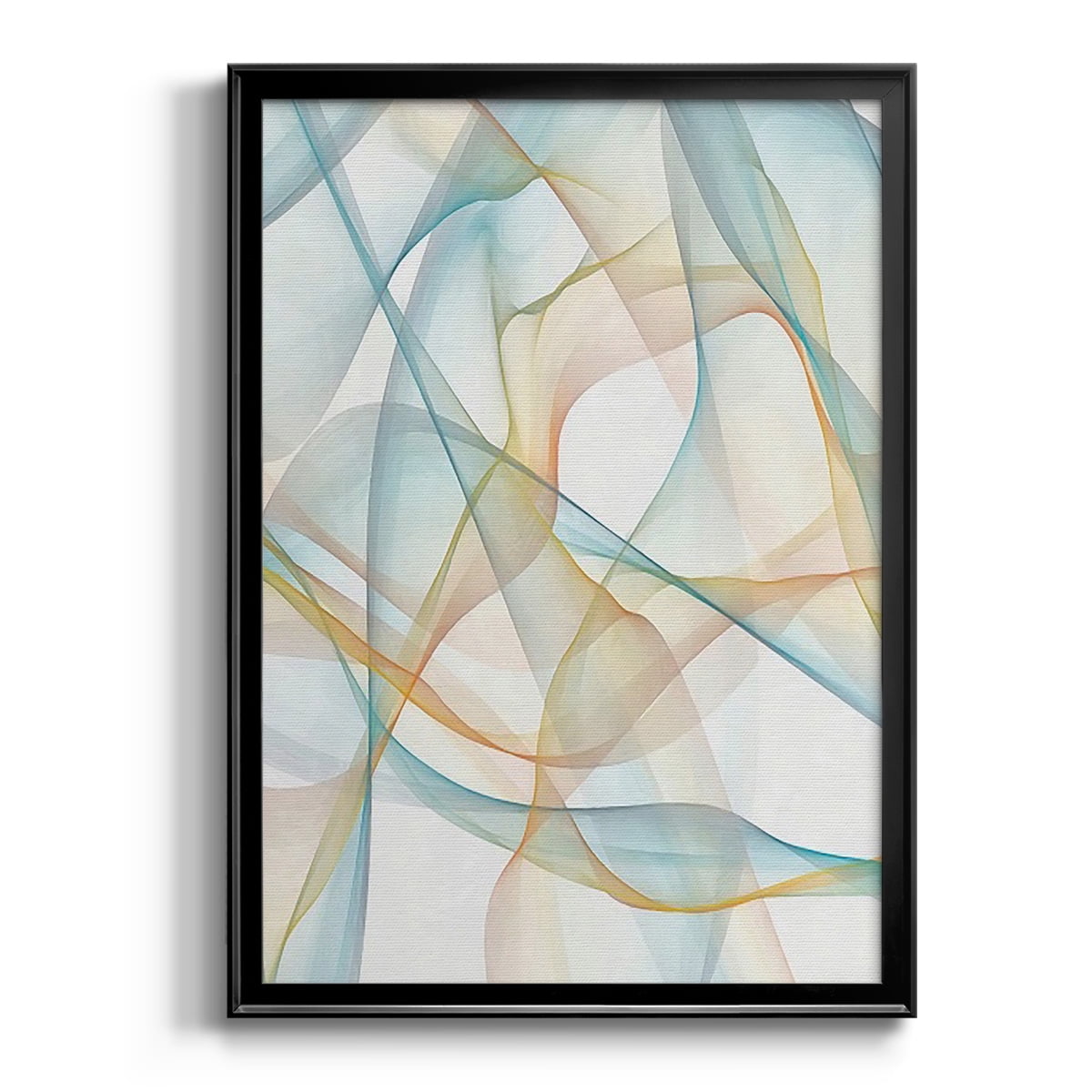 Curves and Waves III Premium Framed Print, in Gold, Black, or Silver - Ready to Hang