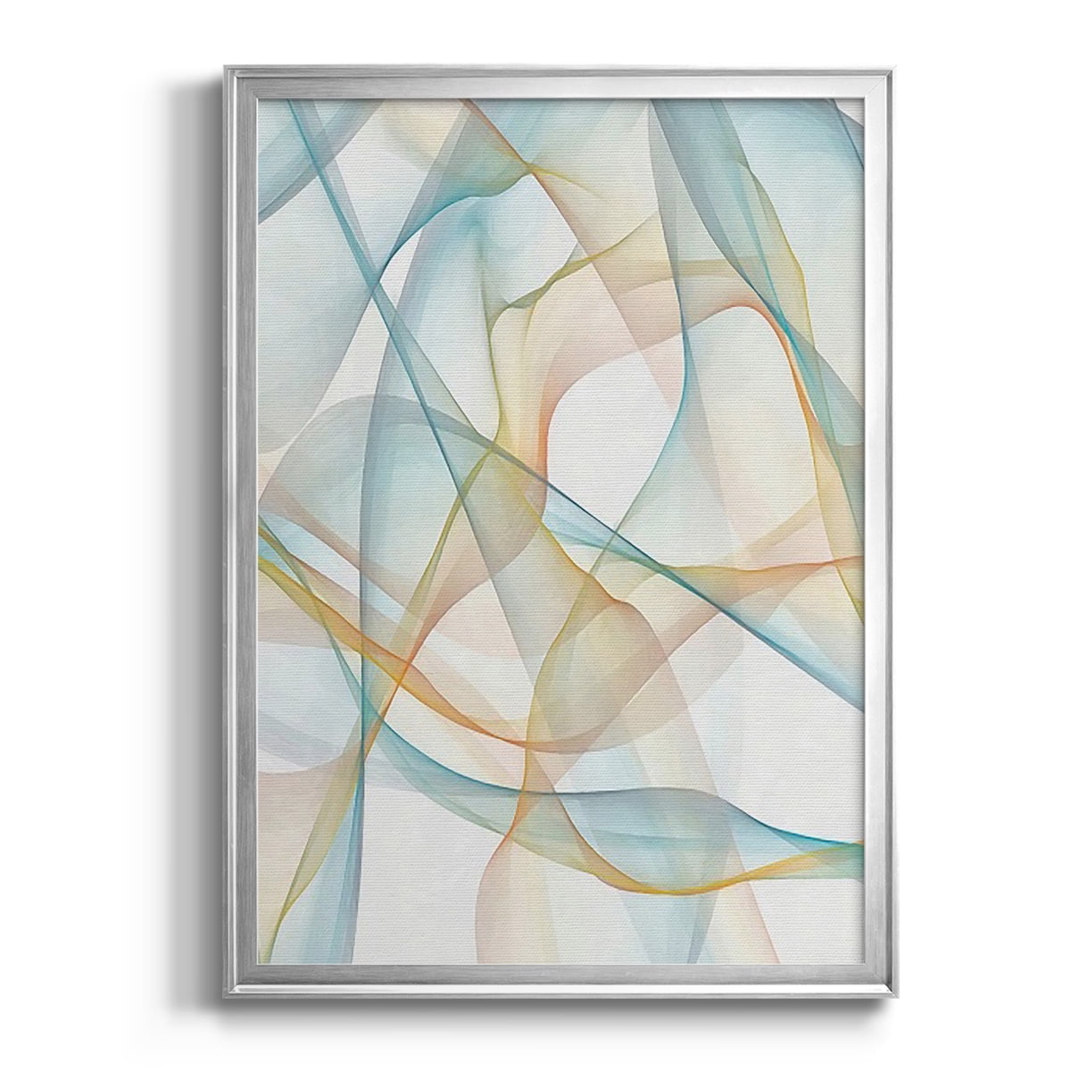 Curves and Waves III Premium Framed Print, in Gold, Black, or Silver - Ready to Hang