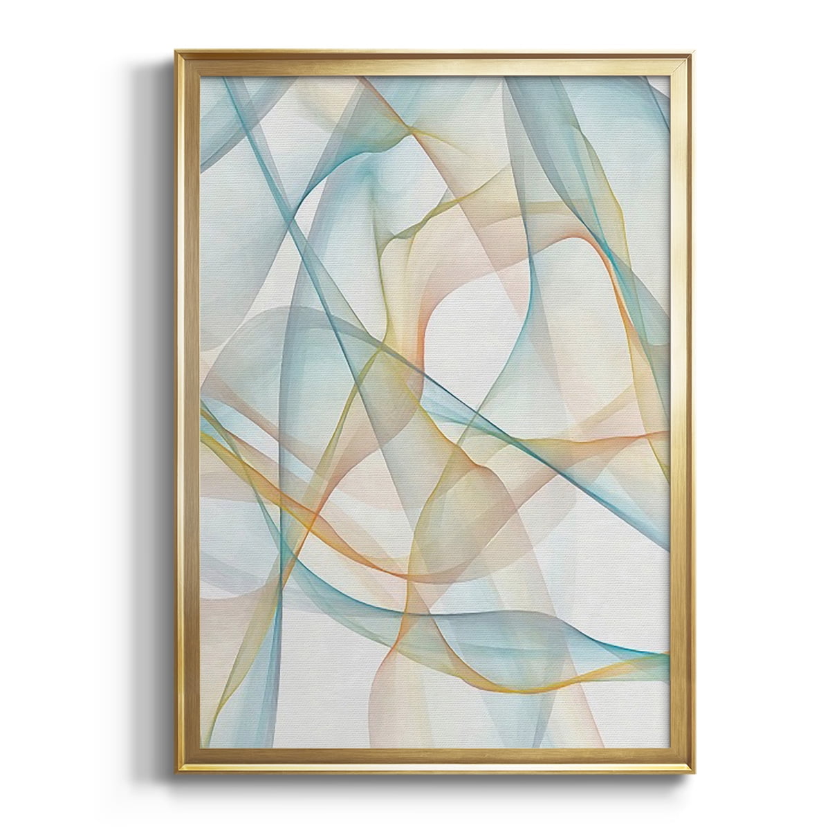 Curves and Waves III Premium Framed Print, in Gold, Black, or Silver - Ready to Hang