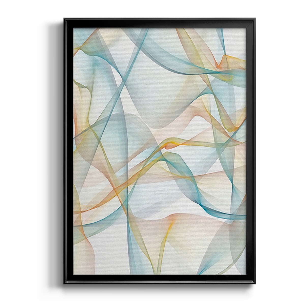 Curves and Waves IV Premium Framed Print, in Gold, Black, or Silver - Ready to Hang