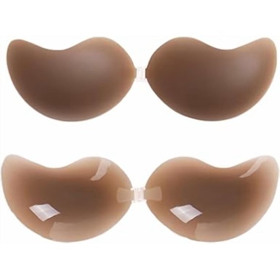 Cleavage Bras, 2025 Push up Sticky Bra Adhesive Invisible Bra Backless Strapless Bras, Reusable and Waterproof(05#, (3X-Large) D)