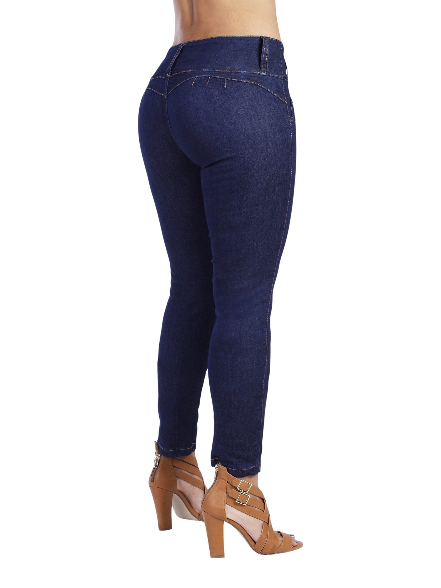 Curvify 764 Women's Butt-Lifting Skinny Jeans  High-Rise Waist, Brazilian  Style FADED WASHED 3 