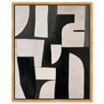 thumbnail image 1 of Curvilinear Contrast II Canvas Print Midcentury Art by Art Remedy, Gold Frame, 30 x 36, 1 of 6