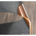 thumbnail image 1 of Curvini Mid-Century Modern Barstool In Walnut Wood And Charcoal Fabric - Set Of 2, 1 of 4