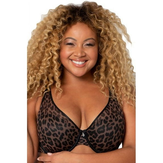 Curvy Couture Sheer Mesh Push Up Bra 1310