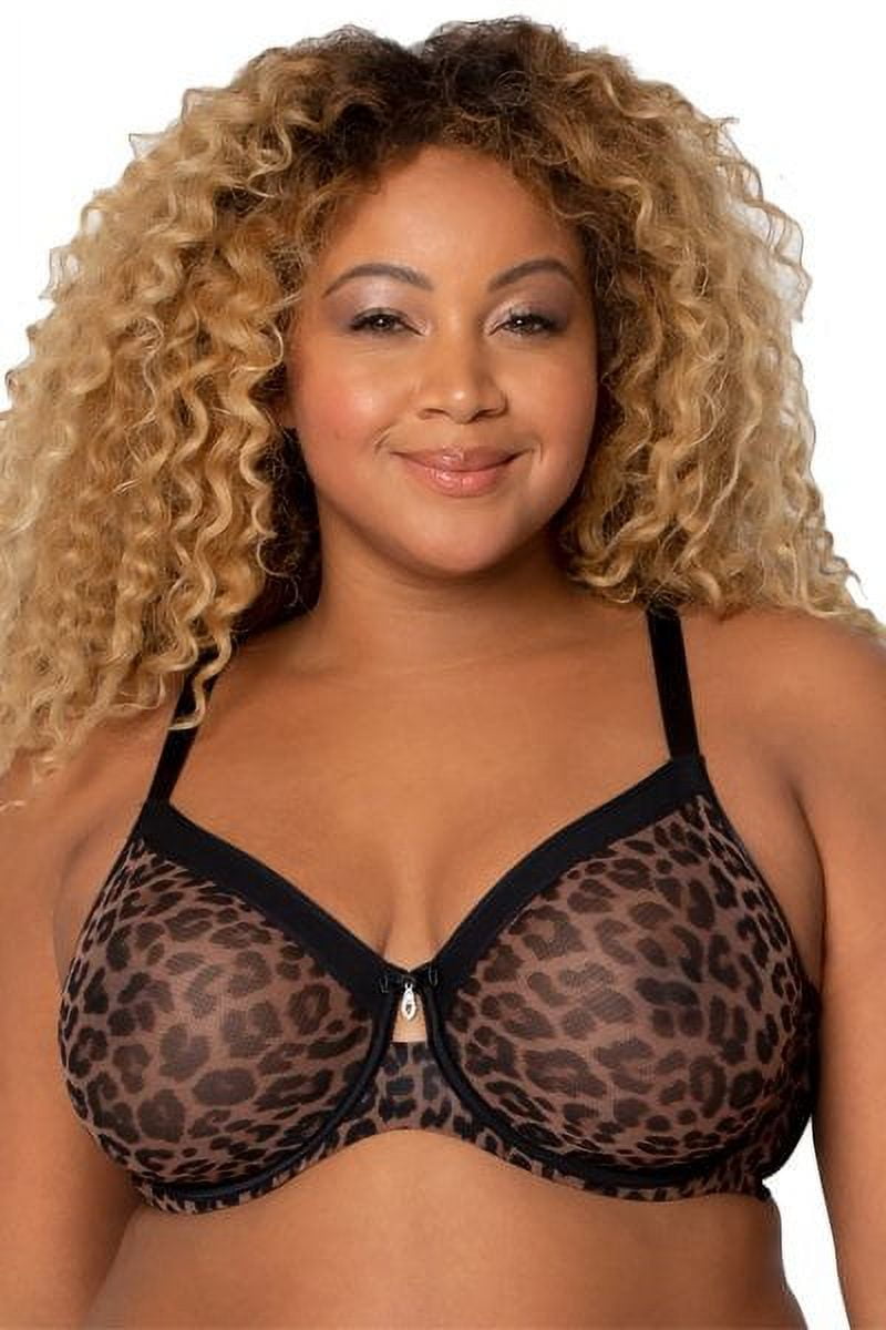 Curvy Couture Sheer Mesh Unlined Bra 1311 