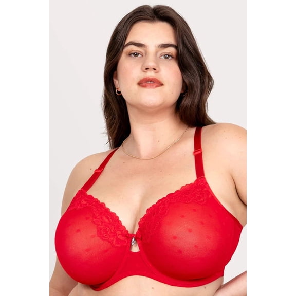 Curvy Couture Sheer Whisper Unlined Underwire 1368