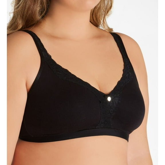 Curvy Couture Women's Plus Size Cotton Luxe Wireless Bra
