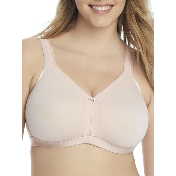 Curvy Couture Women's Plus Size Cotton Luxe Wireless Bra