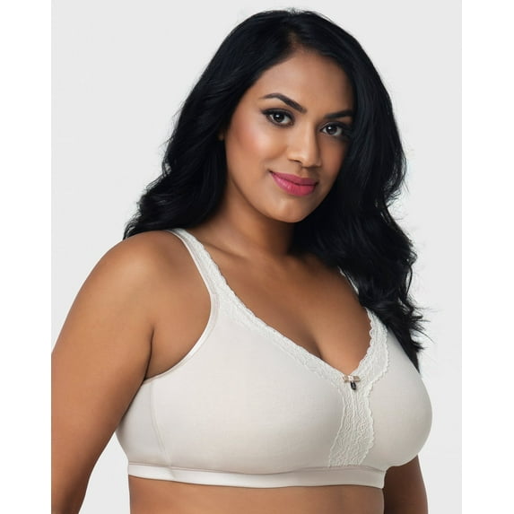 Curvy Couture Women's Plus Size Cotton Luxe Wireless Bra