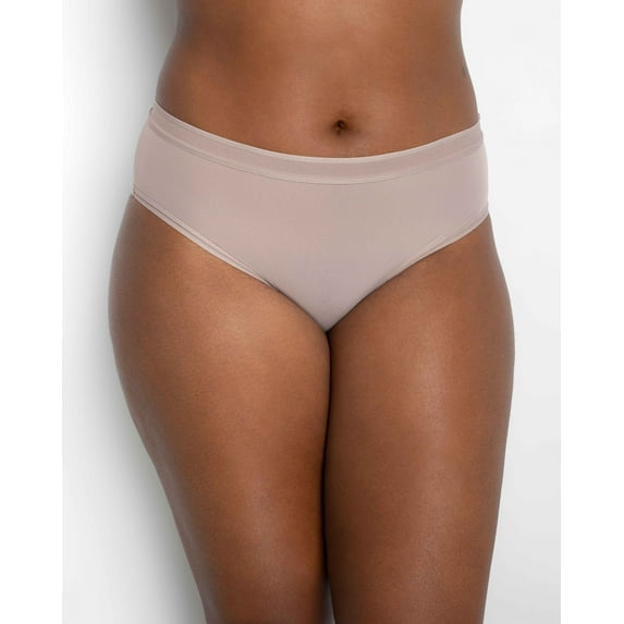 Curvy Couture Sheer Mesh High Cut Brief Panty