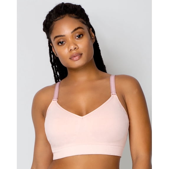 Curvy Couture Women's Smooth Seamless Comfort Wireless Bra