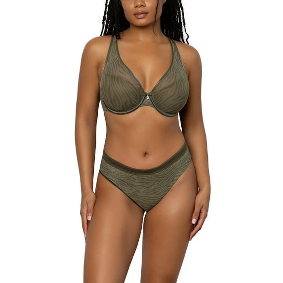 Curvy Couture Womens Sheer Mesh T-Shirt Bra Style-1310