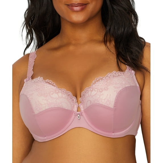 Curvy Couture Womens Tulip Lace Bra Style-1017