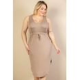 thumbnail image 1 of Curvy Drawstring Sleeveless Midi Dress, 1 of 9