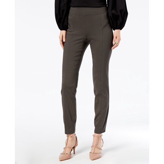 Curvy Fit Skinny Moto Pants Olive 6