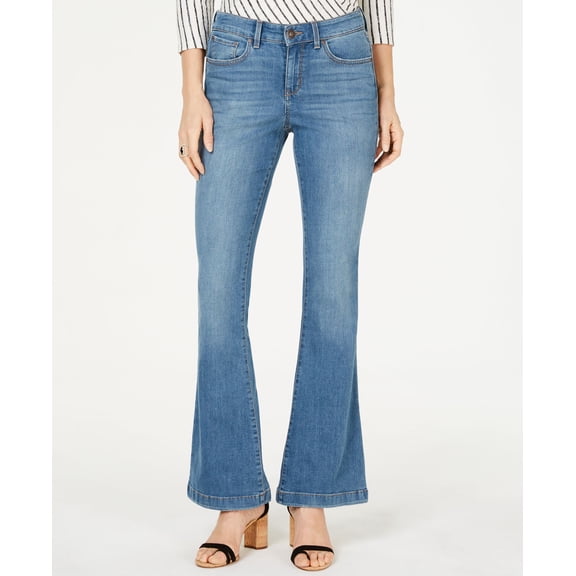 INC International Concepts Curvy Flare Leg Jeans Galveston Wash 2