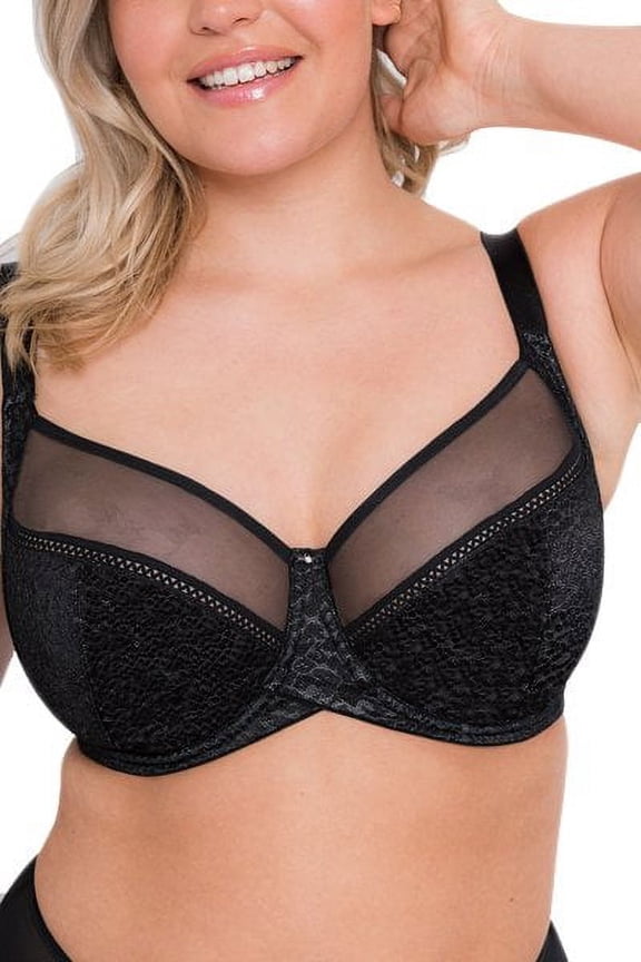 BLACK Amaze Balcony Side Support Bra, US 44G, UK 44F