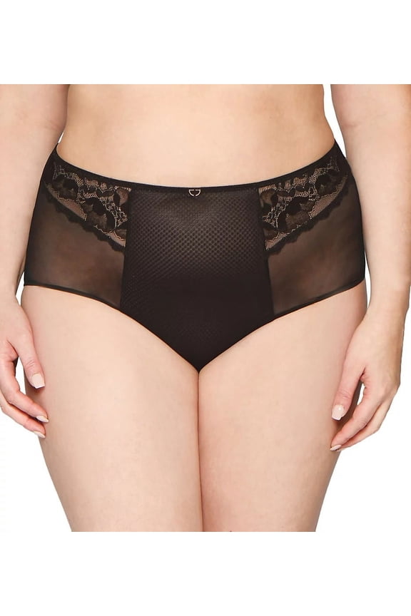 BLACK Delightfull High Waist Brief Panty, US 5X-Large, UK 24