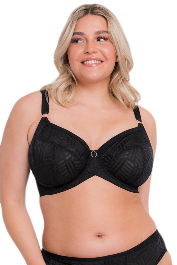 BLACK Wonderful Vibe Lace Full Cup Bra, US 36K, UK 36H