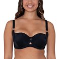 thumbnail image 1 of Curvy Kate Boost Me Up Padded Balcony Bra (CK027106),34D,Black, 1 of 3
