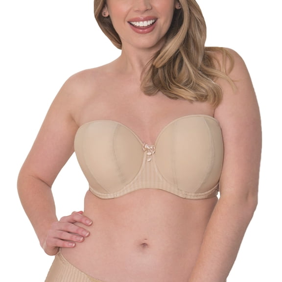 Curvy Kate Luxe Multiway Strapless Underwire Bra (CK2601),28H,Biscotti