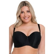 Curvy Kate Luxe Multiway Strapless Underwire Bra CK2601,38FF,Black