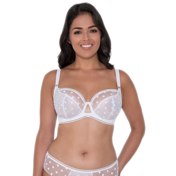 Curvy Kate WHITE Top Spot Balcony Bra, US 32D, UK 32D
