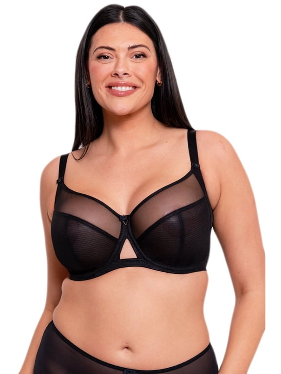logo Victory Side Support Balcony Bra - CK9001 (Black, 38HH)