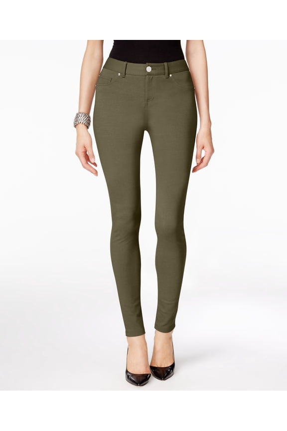 Curvy Ponte Skinny Pants Dark Mahogany 0